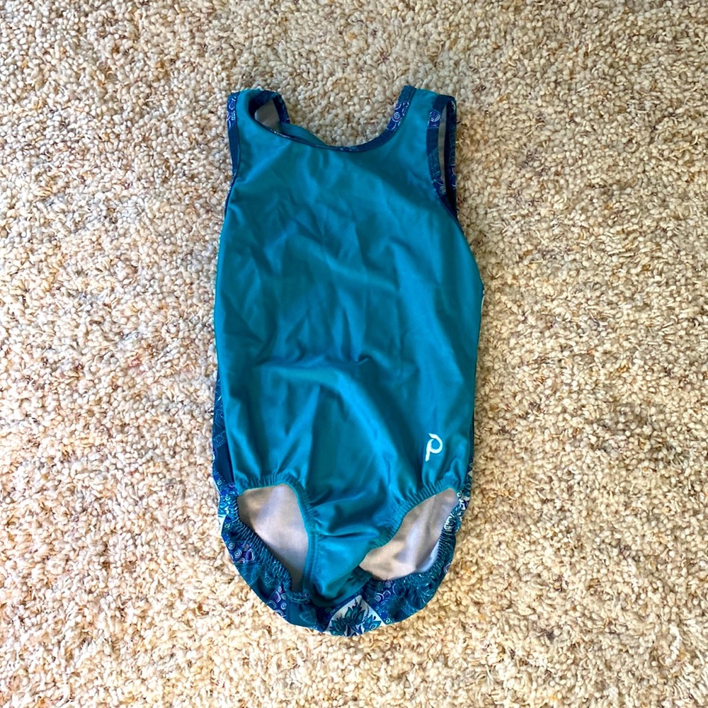 Child large plum leotard